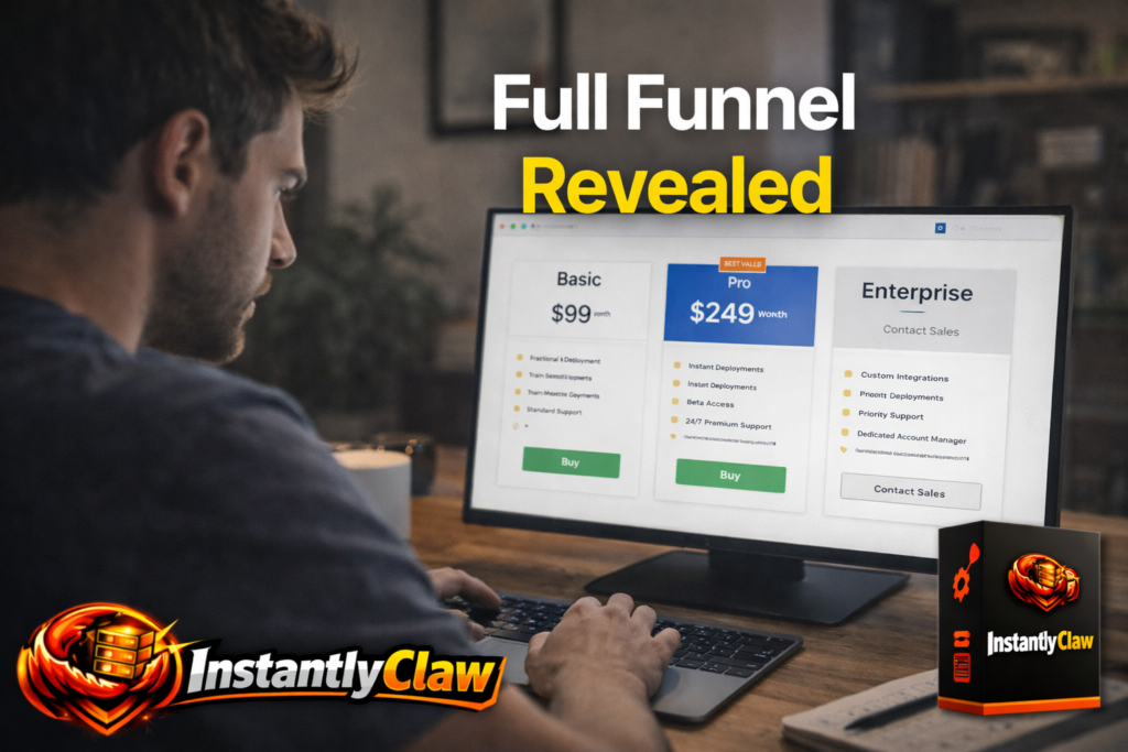 Detailed InstantlyClaw funnel breakdown including all OTOs and upgrades.