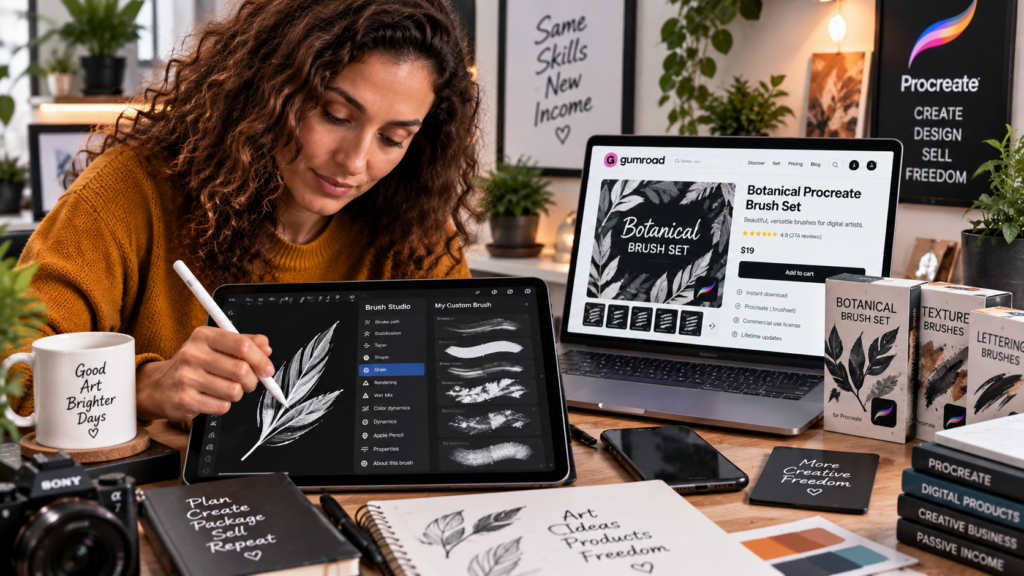 create Procreate brushes to sell